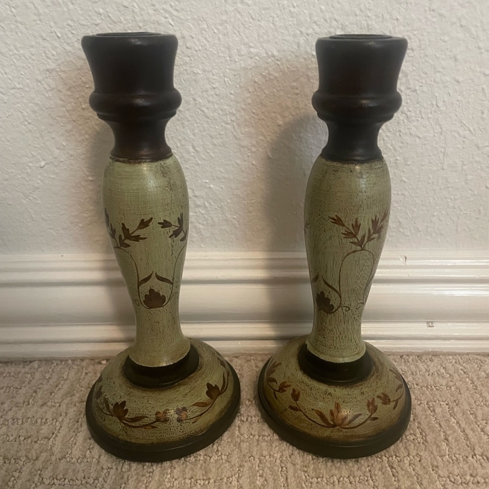 🏷️Green and Brown Candlestick Holder Decal